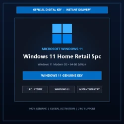 Microsoft Windows 11 Home Retail 5pc | Official Digital License