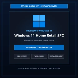 Microsoft Windows 11 Home Retail 5PC | Official Digital License