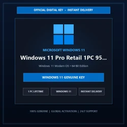Microsoft Windows 11 Pro Retail 1PC 95% | Official Digital License