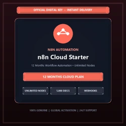 n8n Cloud Starter (12 Months) | Advanced Workflow Automation Platform